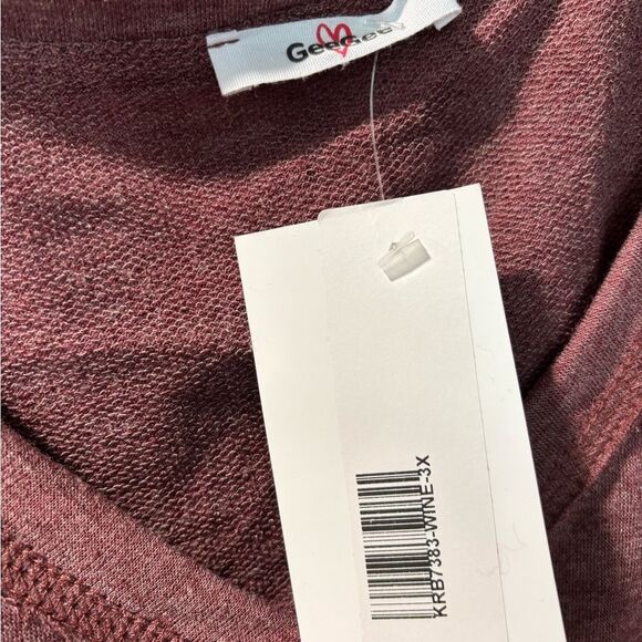 NWT Gee Gee Pinkish/Redish Relaxed Boxy Tee - Picture 2 of 2